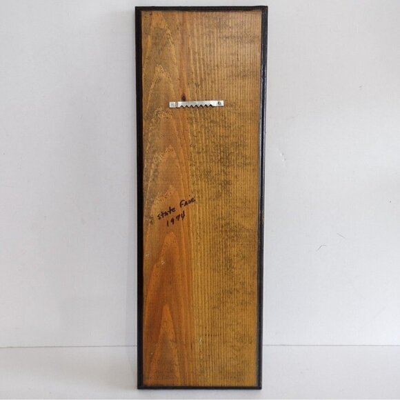 Vintage 70s Signed Fransen Handpainted Wood Board Wall Hanging Geraniums Floral - Picture 6 of 9